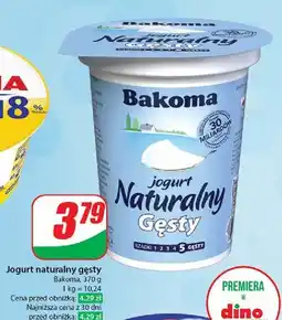 Dino Jogurt naturalny gęsty Bakoma Naturalny oferta