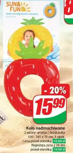Dino Koło dmuchane truskawka oferta