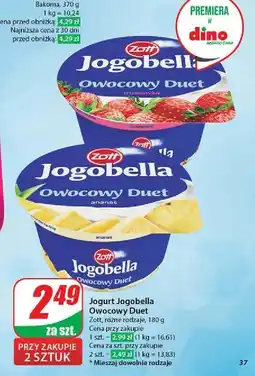 Dino Jogurt ananas Zott Jogobella Owocowy Duet oferta