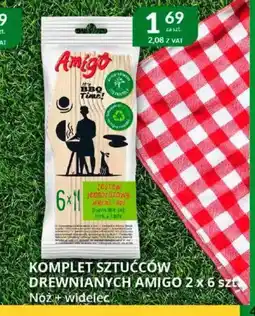 Eurocash Cash & Carry Komplet sztućców drewnianych Amigo oferta