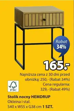 JYSK Stolik nocny S! oferta