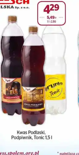 Społem Kwas Podlaski, Podpiwnik, Tonic oferta