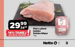 Netto Filet z piersi indyka Sztuka Mięsa oferta
