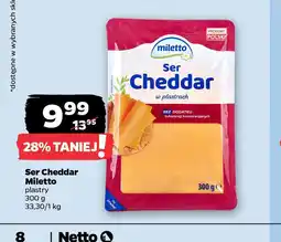 Netto Ser Cheddar Miletto oferta