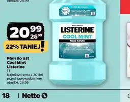 Netto Płyn do ust Listerine Cool Mint oferta