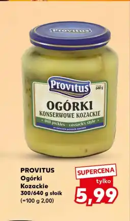 Kaufland Ogórki konserwowe Provitus oferta