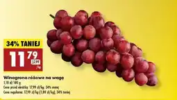 Biedronka Winogrono różowe na wagę oferta