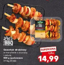 Kaufland Szaszłyk drobiowy w marynacie z papryką i cebulą K-Classic Let's Bbq oferta