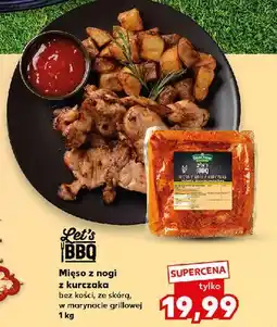 Kaufland Mięso z nogi kurczaka bez kości ze skórą w marynacie K-Classic Let's Bbq oferta