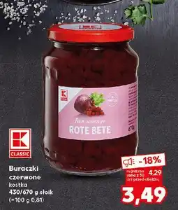 Kaufland Buraczki czerwone kostka K-Classic oferta