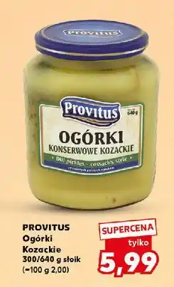 Kaufland Ogórki konserwowe kozackie Provitus oferta