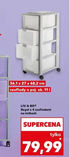 Kaufland Regał łazienkowy na kółkach 4 szuflady Liv & Bo oferta