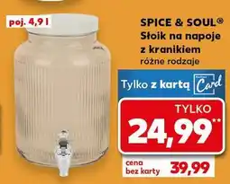 Kaufland Słoik do napojów z kranikiem 4.9 l Spice&Soul oferta