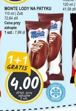 Słoneczko Monte lody na patyku oferta