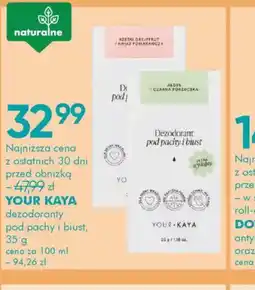 SuperPharm YOUR KAYA dezodoranty pod pachy i biust oferta