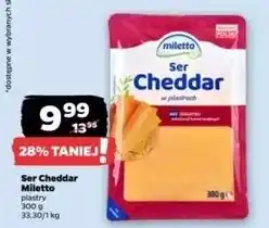 Netto Ser cheddar plastry Miletto oferta