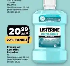 Netto Płyn do płukania ust mild taste Listerine Cool Mint oferta