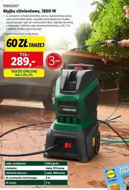 Lidl Parkside Myjka ciśnieniowa 1800 W oferta