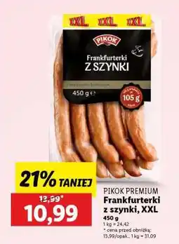 Lidl PIKOK PREMIUM Frankfurterki z szynki, XXL oferta