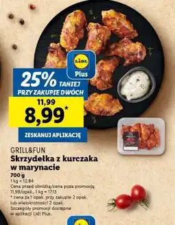 Lidl GRILL&FUN Skrzydełka z kurczaka w marynacie oferta