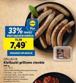 Lidl GRILL&FUN Kiełbaski grillowe cienkie oferta