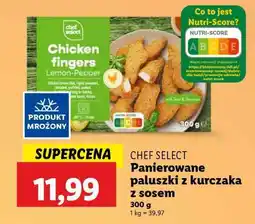 Lidl CHEF SELECT Panierowane paluszki z kurczaka z sosem oferta