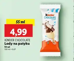 Lidl KINDER CHOCOLATE Lody na patyku oferta