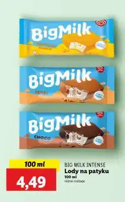 Lidl BIG MILK INTENSE Lody na patyku oferta