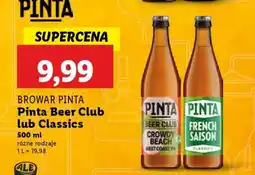 Lidl Browar Pinta Pinta Beer Club lub Classics oferta
