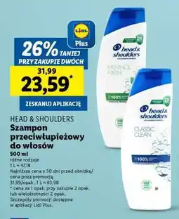 Lidl HEAD & SHOULDERS Szampon przeciwłupieżowy do włosów oferta