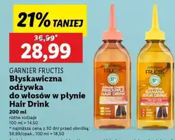 Lidl GARNIER FRUCTIS Błyskawiczna odżywka do włosów w płynie Hair Drink oferta