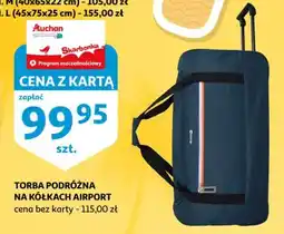 Auchan Torba podróżna na kółkach Airport oferta