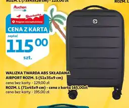 Auchan Walizka twarda ABS składana Airport oferta