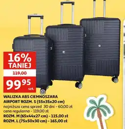 Auchan Walizka ABS ciemnoszara Airport oferta