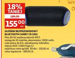 Auchan Głośnik bezprzewodowy Bluetooth Camry CR 1901 oferta