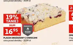 Auchan Placek drożdżowy z owocami oferta