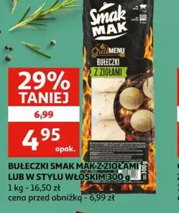 Auchan Bułeczki Smak Mak z ziołami lub w stylu włoskim oferta
