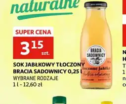 Auchan Sok jabłkowy tłoczony Bracia Sadownicy oferta