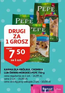 Auchan Karma dla królika, chomika lub świnki morskiej Pepe oferta