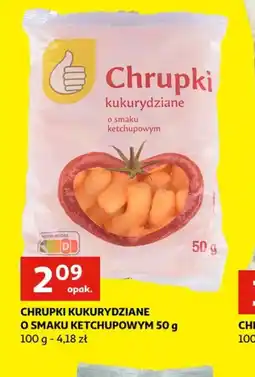 Auchan Chrupki kukurydziane o smaku ketchupowym oferta