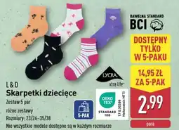 ALDI L&D Skarpetki dziecięce oferta