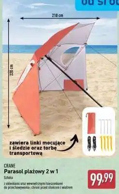 ALDI CRANE Parasol plażowy 2 w 1 oferta