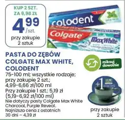 Stokrotka Market Pasta do zębów Colgate Max White, Colodent oferta