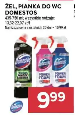 Żel, pianka do WC Domestos