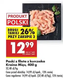 Biedronka Paski z fileta z kurczaka Kraina Mięs 400 g oferta