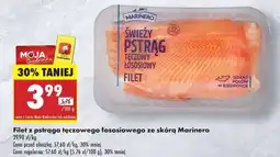 Biedronka Filet z pstrąga tęczowego łososiowego ze skórą Marinero oferta
