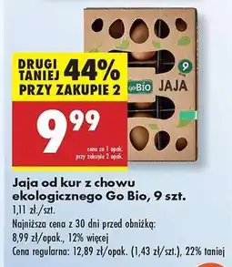 Biedronka Jaja od kur z chowu ekologicznego Go Bio, 9 szt oferta
