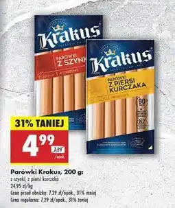 Biedronka Parówki Krakus, 200 g oferta