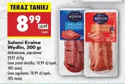 Biedronka Salami Kraina Wędlin 300 g oferta