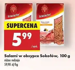 Biedronka Salami w obsypce Sokołów, 100 g oferta